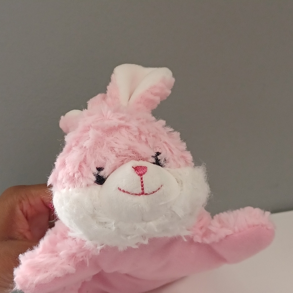 ✓Fuzzy Friends Easter stuffed animal bunny rabbit pink and blue lot of two plush - Picture 12 of 17